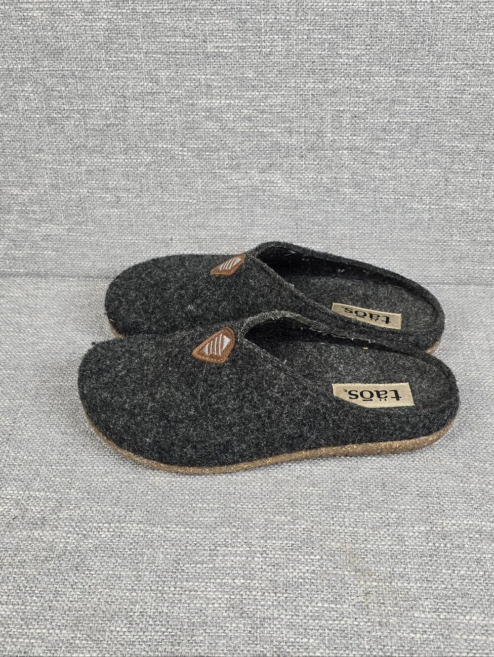 TAOS My Sweet Wool Clogs Charcoal/gray Color, Gum Soles Womens Sz 38 (US 7.5-8)